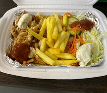 Шаурма на тарелке