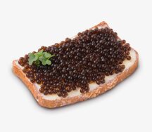 Тост с черной икрой и vegan крем-сыром