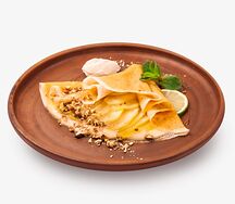 Блинчик с грушей и карамелью