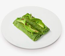 Блинчики с фетой, авокадо и шпинатом