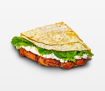 Тортилья с баклажанами и веган-сыром