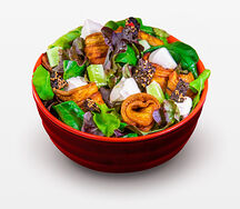 Салат с веган унаги и крем-сыром