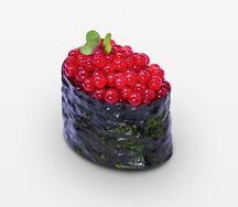 Гункан с красной икрой