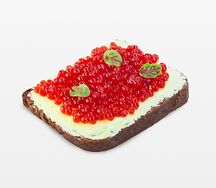 Тост с красной икрой и vegan крем-сыром