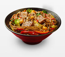 Соба с сейтаном в соусе терияки