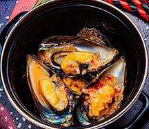 Мидии в вине