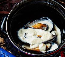 Мидии в сливочном соусе