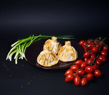 Жареные хинкали с бараниной