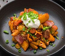 Куш с копченостями