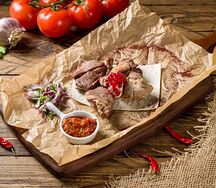 Говяжья мякоть и люля-кебаб из говядины