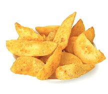 Картофель по-деревенски с солеными огурчиками