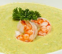 Крем-суп из брокколи с сыром фета