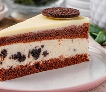 Чизкейк с кусочками печенья