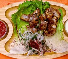 Шашлык из бараньих семечек