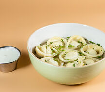 Экстра -пельмени в бульоне