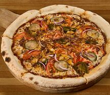 Плоский чизбургер пицца