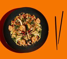 Вок Креветка-кальмар с лапшой