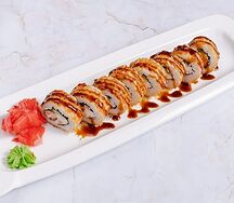 Горячий ролл с лососем (8 шт.)