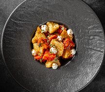 Салат с хрустящим баклажаном