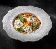 Ризотто с креветками на биске