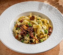 Паста с лисичками