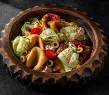 Блинчики с риетом из лосося 