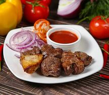 Шашлык из бараньей мякоти 