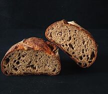 Хлеб пшенично-ржаной, цельнозерновой, на закваске