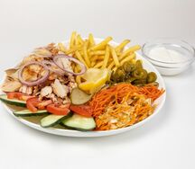 Шаурма на тарелке