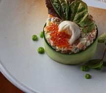 Оливье с лососем