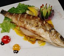 Сибас на гриле и на пару