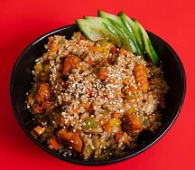 Рис с лососем