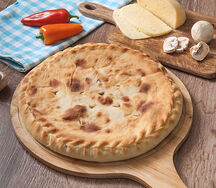 Пирог с сыром и грибами