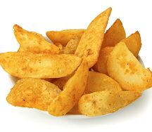 Картофель по-деревенски с солеными огурчиками