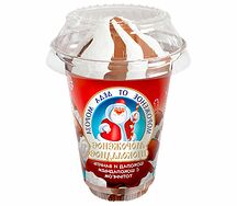 От деда мороза шоколад и ваниль с шоколадным топпингом