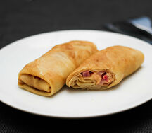 Блины с ветчиной и сыром