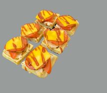 Сырные вафли с курицей, пепперони и сыром чеддер