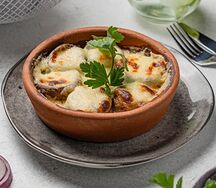 Шампиньоны с сыром на кеци