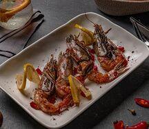 Креветки королевские на углях