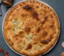 Лобиани с гурийской капустой и ветчиной