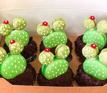 Кап-кейк кактус