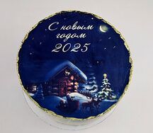 Бенто-торт Новогодний (ванильный бисквит)