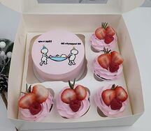 Бенто-торт и капкейки Юбилей