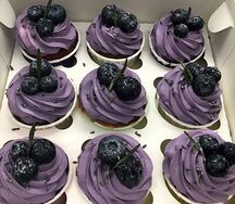 Капкейки с голубикой