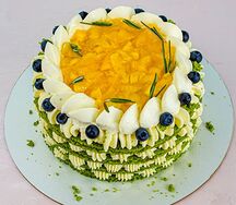 Торт шпинатный манго-маракуйя