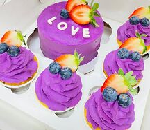 Бенто-торт и капкейки Лав