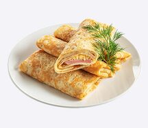 Блинчики с ветчиной и сыром 2 шт