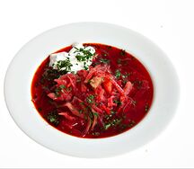 Борщ из свежей капусты с мясом
