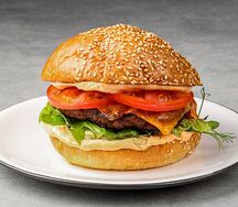 Бургер с мраморной говядиной