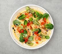 Лепёшка с креветкой и гуакамоле